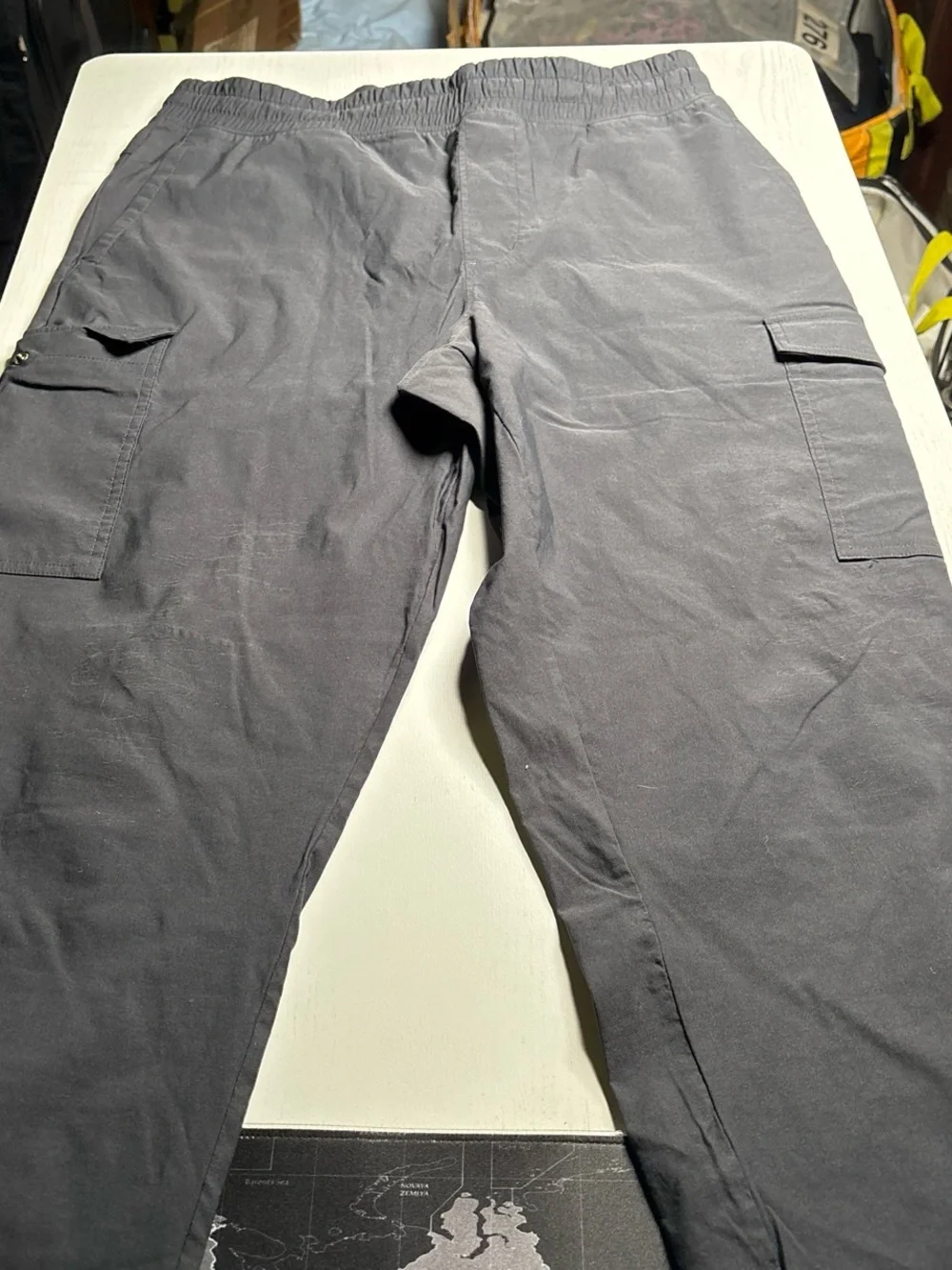 Mondetta Gray Cargo Pants with Elastic Waist